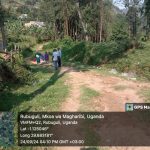 Our team walking around a village in Rubuguli in the Bwindi region in preparation for a community capacity building session